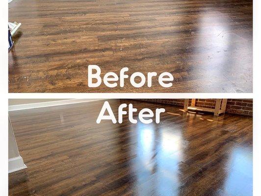 Hardwood polishing for residential client