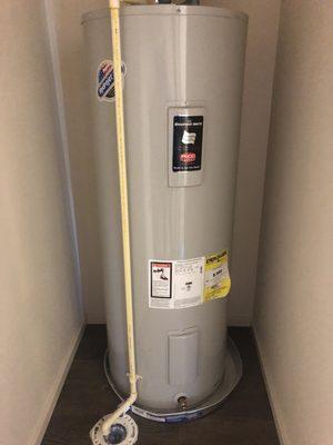 Hot water heater room cleaned out