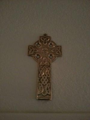 Wall mounted Irish cross.