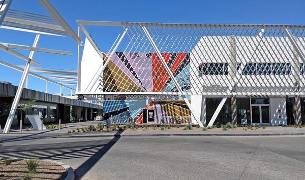 The view facing West from North Central Avenue. The exterior of this mall area has been renovated recently.