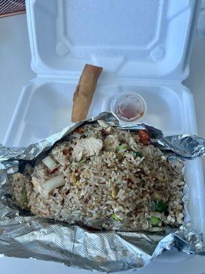 Chicken fried rice (lunch portion)