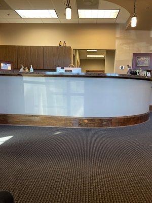 Front desk in lobby