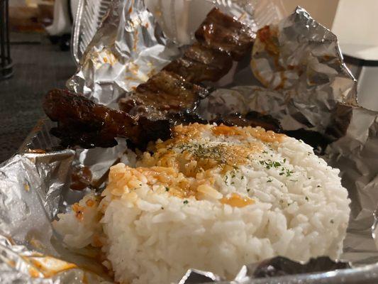 BBQ Skewers with Rice