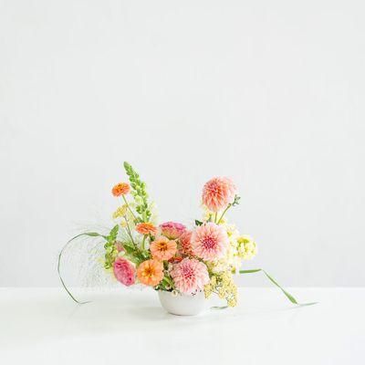 Romantic Floral Bowl Wedding Centerpieces.