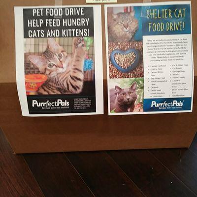 Pet food drive.