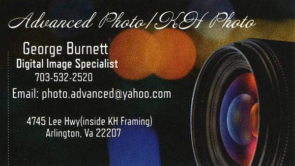 Business Card-Use email address for photo printing or questions