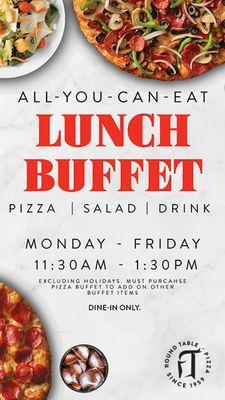 Now offering Lunch Buffet