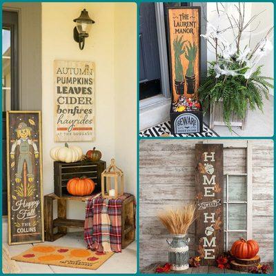 Style your front porch with some beautiful fall decor.