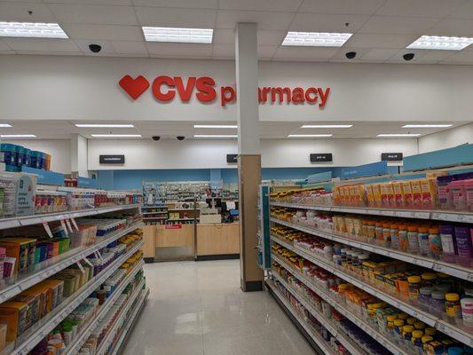 The CVS at 375 18th St NW is located inside the Target store in Atlantic Station. Storefront shot.