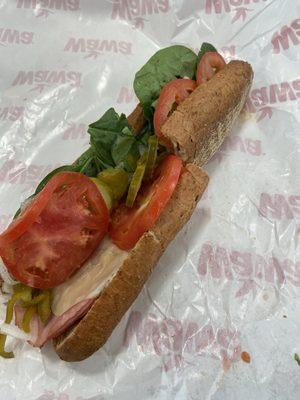 Italian hoagie ... put whatever toppings /veggies you want.  Meat sliced thin..the Philly way.