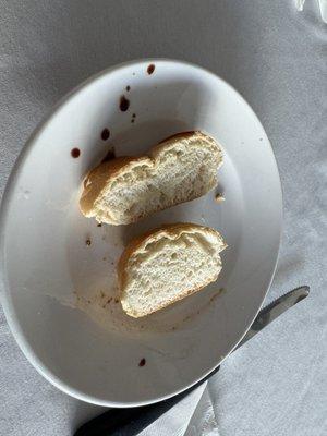 Bread. Looks boring, but I assure you, fantastic dough and freshly made.