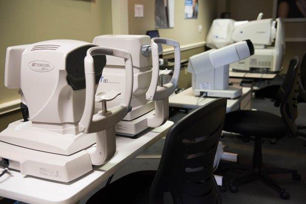 Our machines in the preliminary exam room, help our doctors see what's really going on.