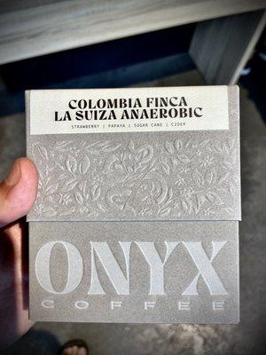 Onyx coffee. One of the nation's top roasters