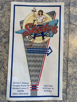 Menu front.