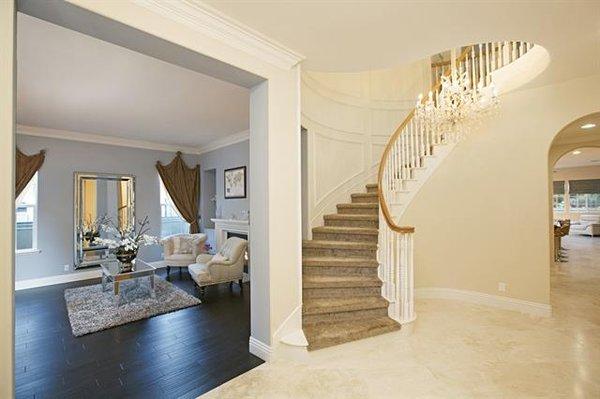 Gorgeous LR/Staircase of Del Mar home recently sold.