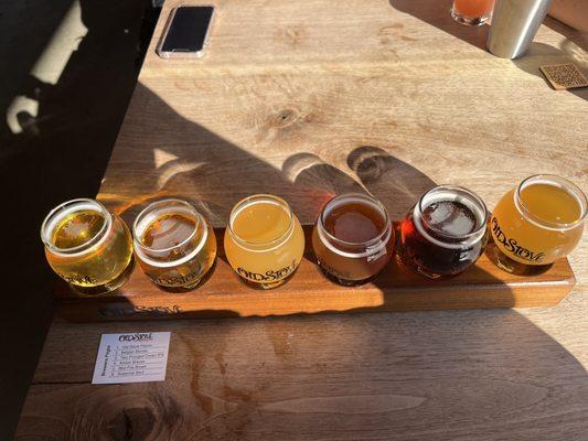 Brewer's Flight. You get SIX beers.  I loved five of them.  So good.