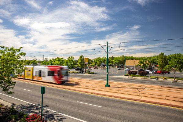 Local transit train is great for guest looking for an easy way to get around all the city sights.