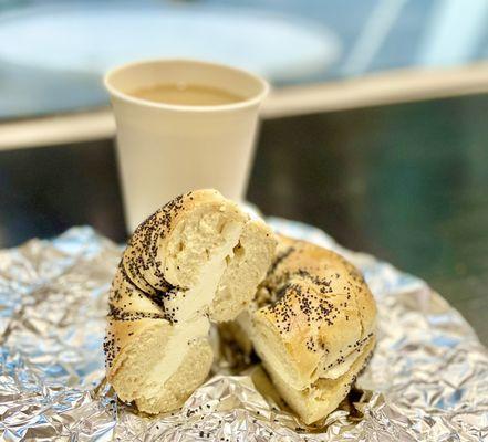 Poppy Seed Bagel & Cream Cheese