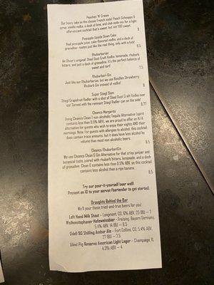 Cocktail Menu 2