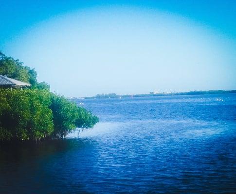 The intercoastal view from the back pier