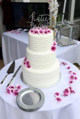 Our wedding cake with Almond buttercream!