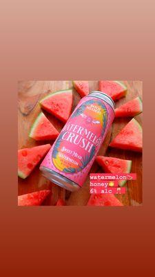 Watermelon Crush Mead - perfectly crushable mead made with watermelons and local wildflower honey.