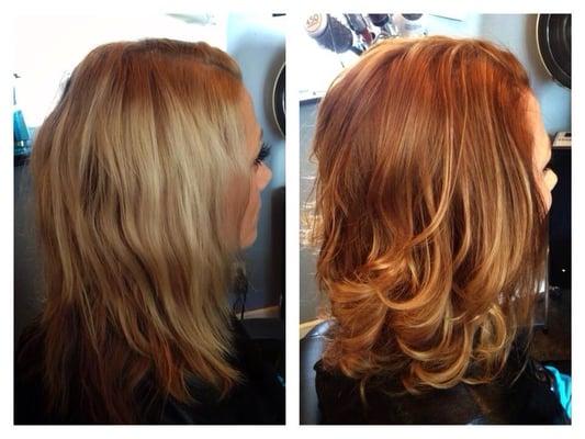 My before and after. Although my before is a style from voila also and is still amazing. Tracey is amazing!!