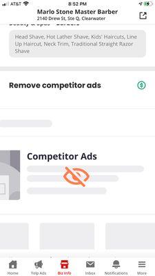 I don't want to remove competitors ads I have no problem with sharing competitors