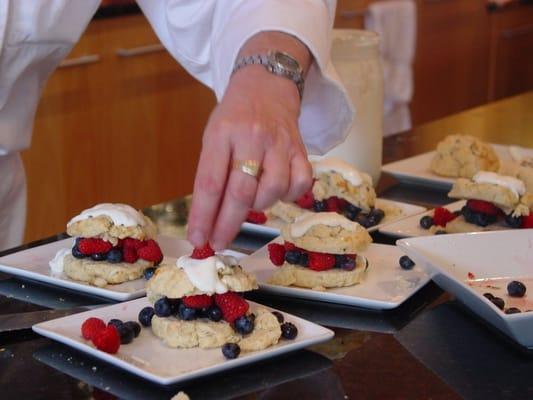 Lavender Shortcakes with Sidhu Farms Berries and home-made creme fraiche