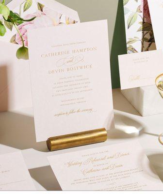 Beautiful wedding invitations to set the tone for your special day!
 (Crane & Co.)