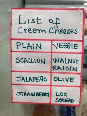 One of the joys of visiting a bona fide bagel shop is the variety of homemade cream cheese options.