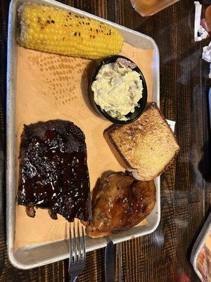 Chicken and Rib Combo Plate