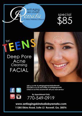 Teens facial .