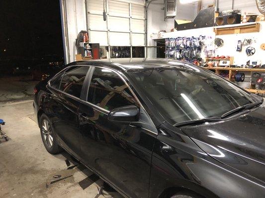 Windshield tinted