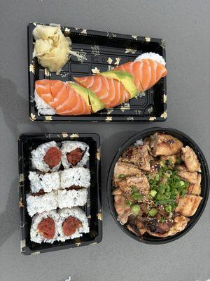 Chicken Bowl, WASHINGTON ROLL & SPICY TUNA ROLL