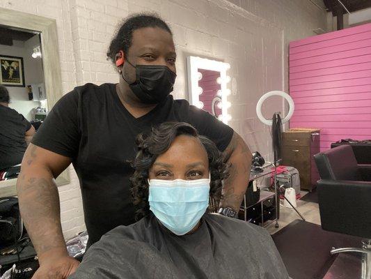 I love visiting Pressed Natural Hair Salon. My hair loves Albert's hands!