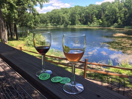 Lake view from their new covered patio. This same view is especially gorgeous in the fall