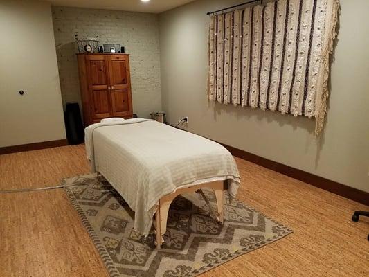 One of our new, beautiful massage rooms