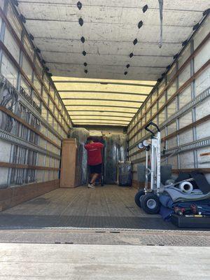 Truck loading in progress