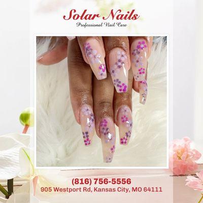 Hello August! 
It's time for a nail makeover at Solar Nails. 
 Discover our latest designs and add some sparkle to your month.