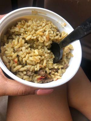 This is what dirty rice is supposed to look like. Had to drive an hr away for this.