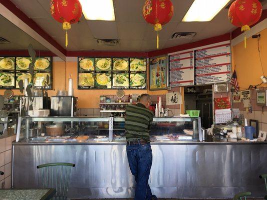 Inside the Chinese restaurant