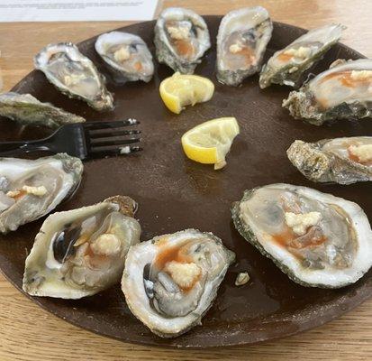 Raw oysters