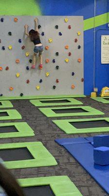 Kid climbing