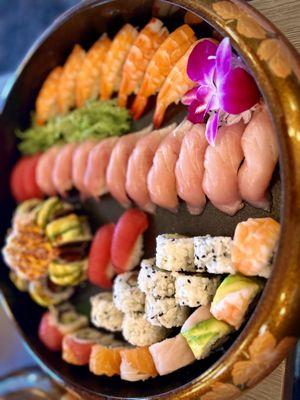 Family Style sushi platers  For your next special event. We have catering service available.