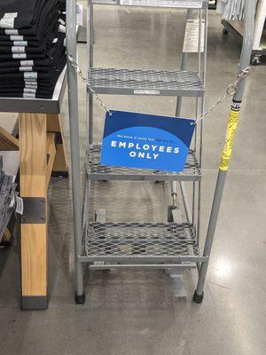 Step ladder for employees only