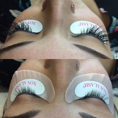 Nova lash extensions before and after