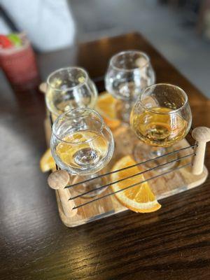 Tequila Flight with mezcal