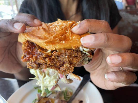 Fried chicken sandwich