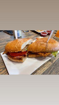 Pork schnitzel blt